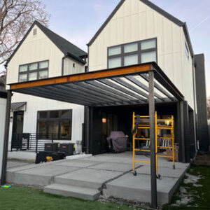 Steel pergola