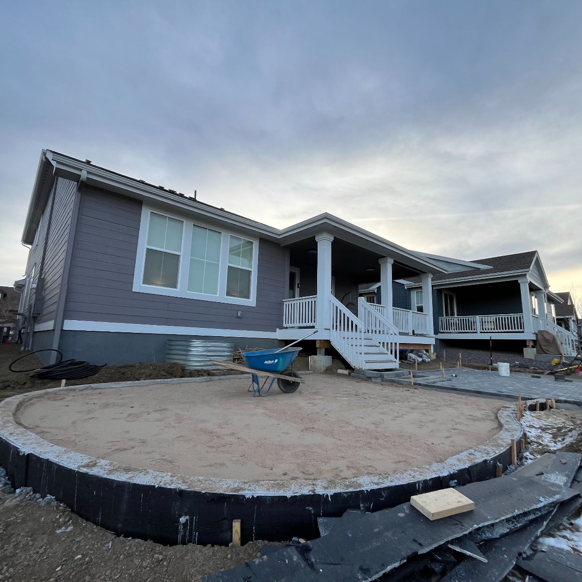 Concrete curbing being poured — Littleton, Colorado