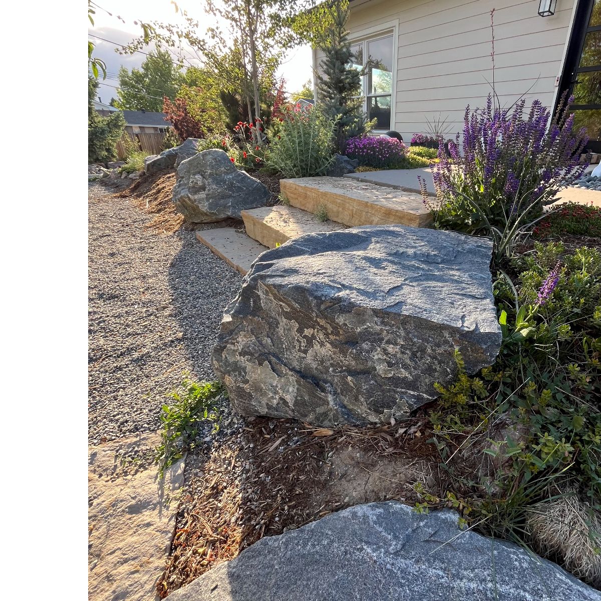 Greenwood Village Stone Steps & Raised Planting