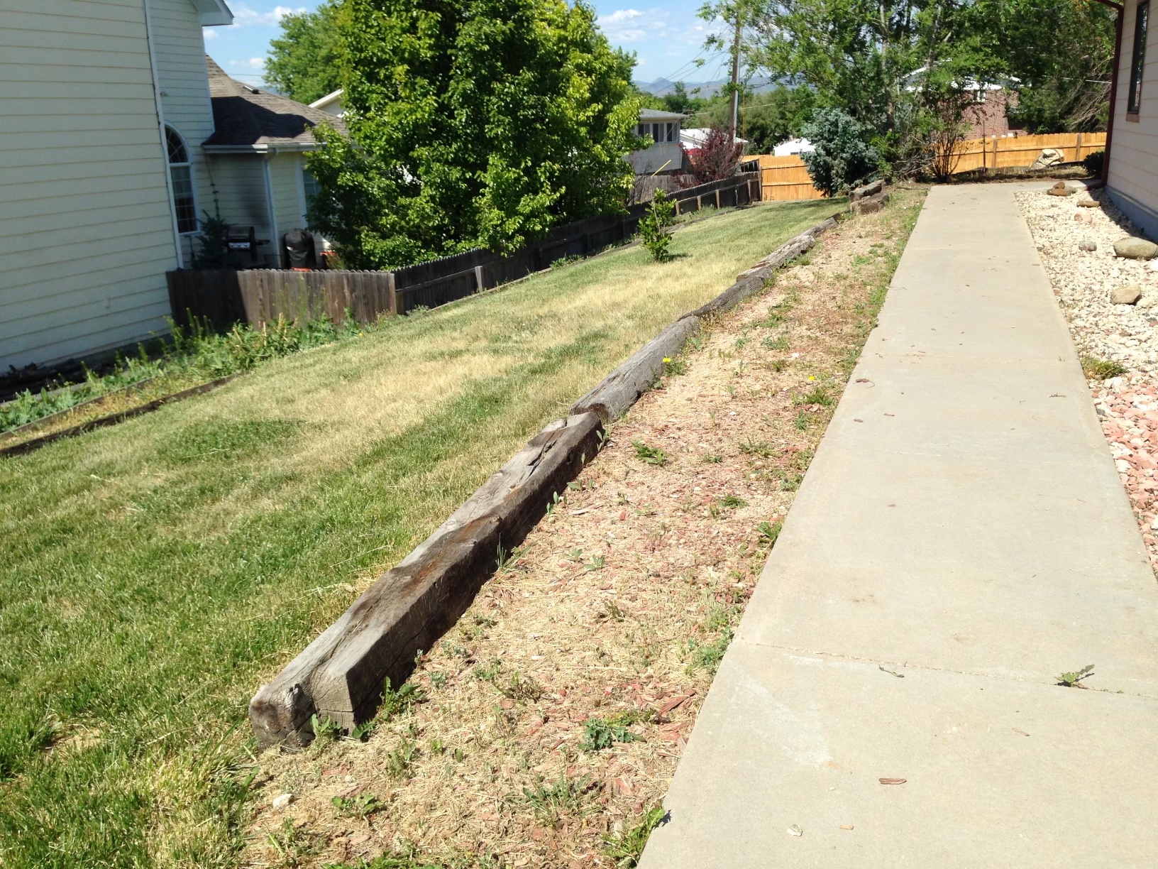 Arvada front yard before drought tolerant planting