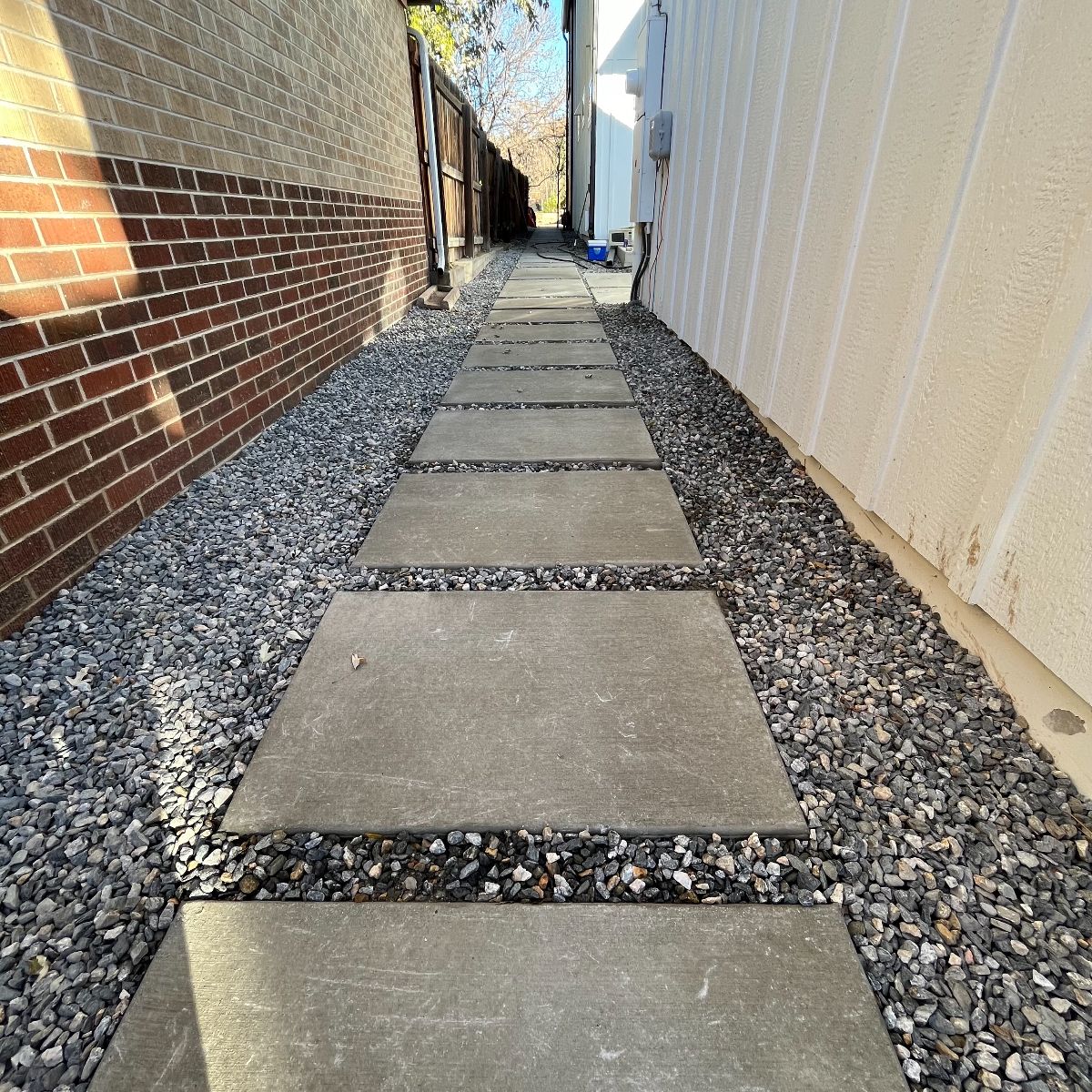 New concrete walkway in Denver CO