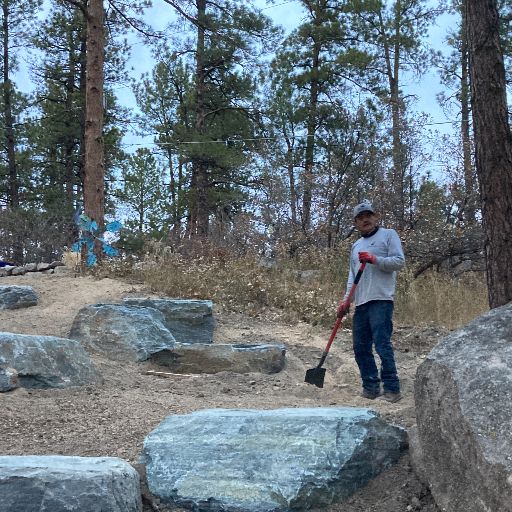Boulder placement for erosion control in Castle Rock