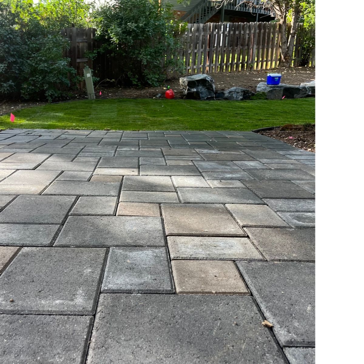 New sod and paver patio