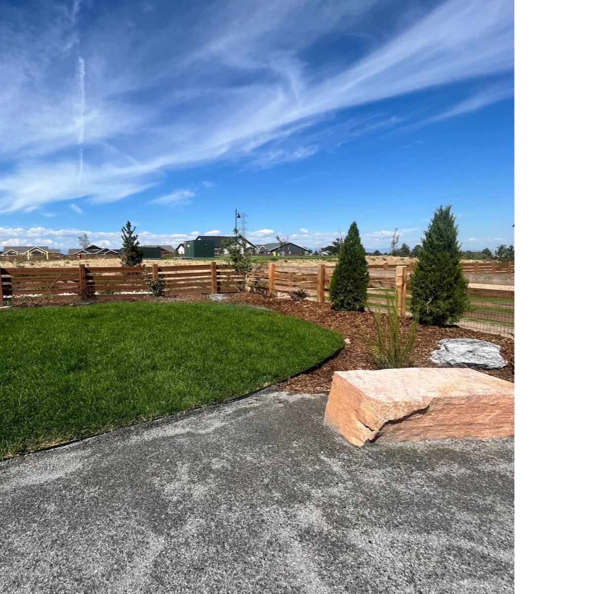 Fresh sod and planting beds in Erie CO