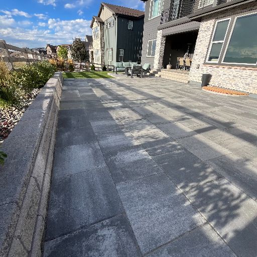 Block wall and paver installation by Colorado Native Landscapes