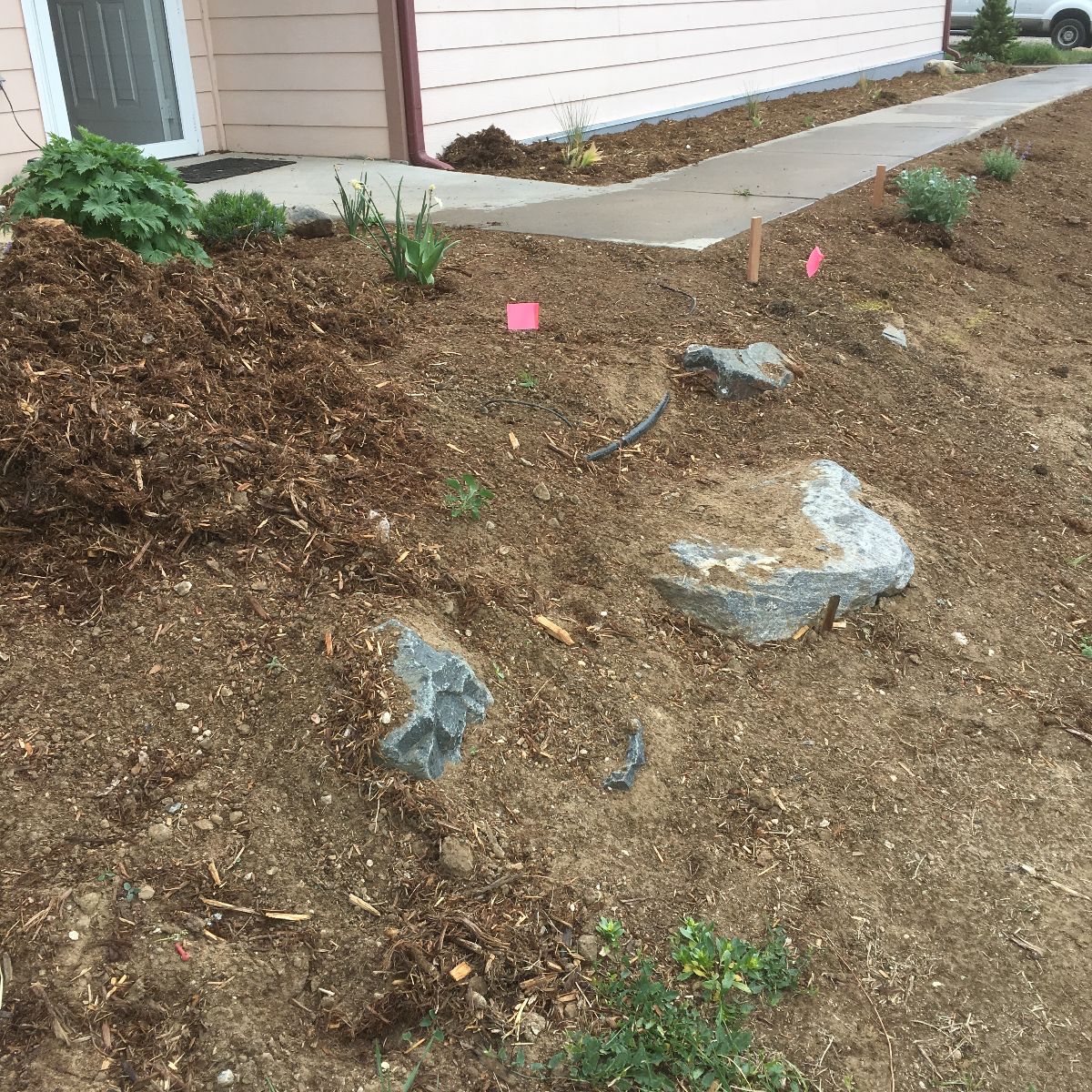 Stone steps before flagstone renovation