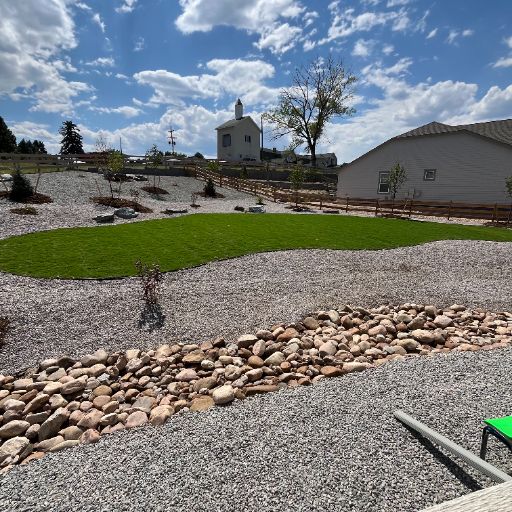 Lush green lawn after Tahoma 31 drought-tolerant sod installation in Lakewood, Colorado