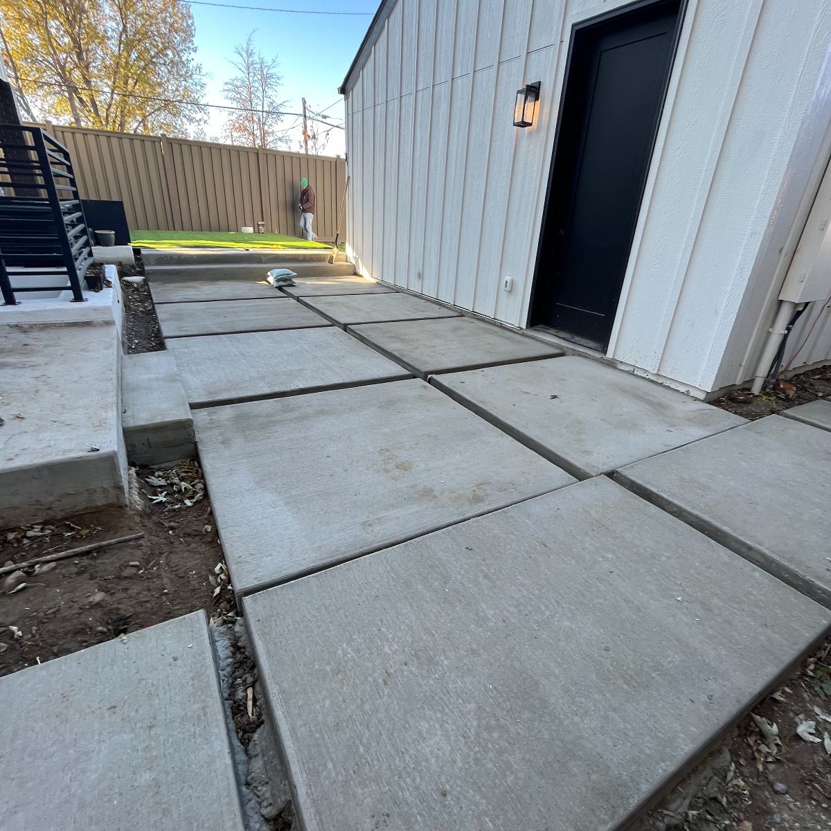 Concrete walkway steppers Denver