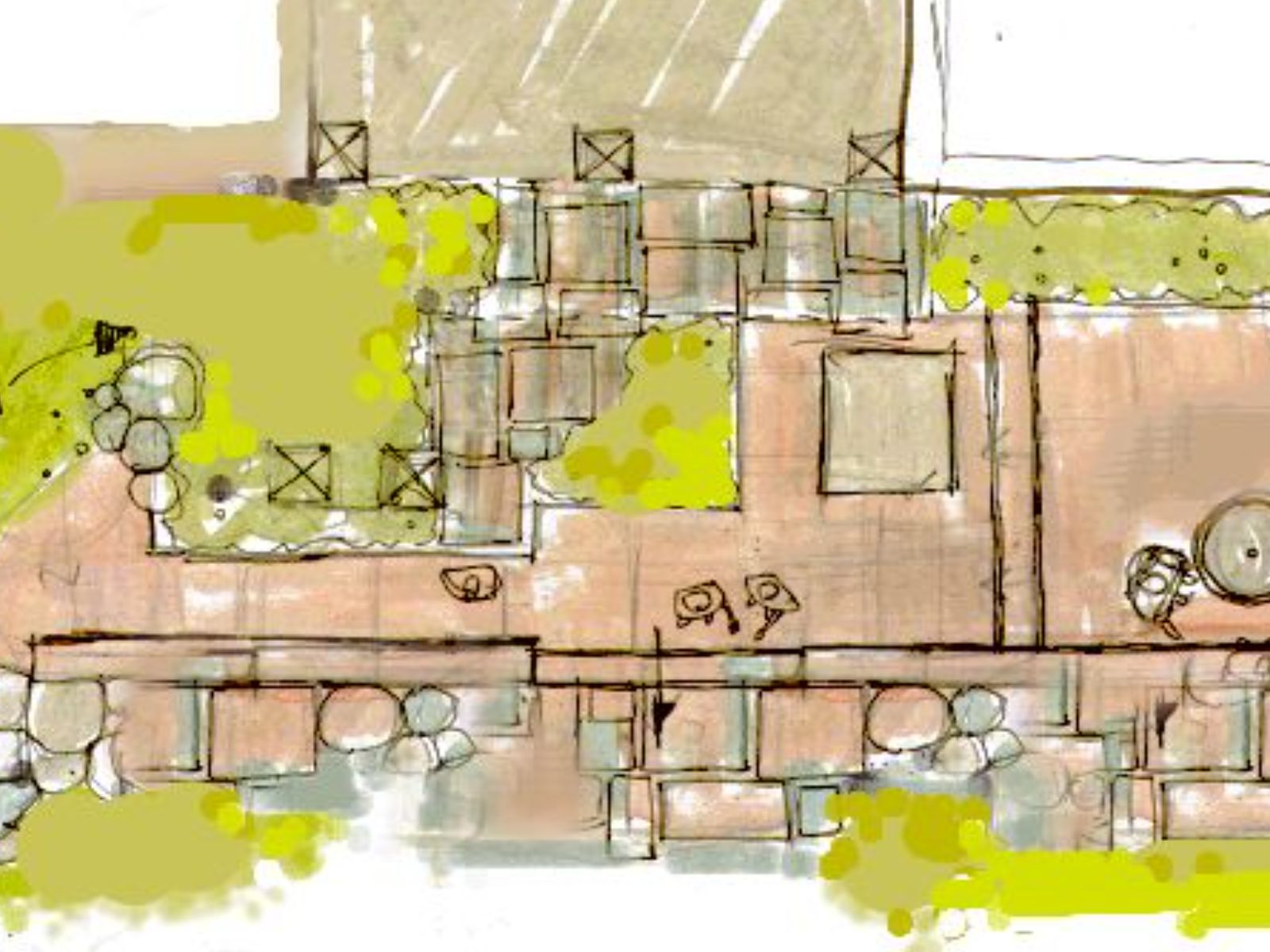 Native plant patio landscape design and installation in Colorado