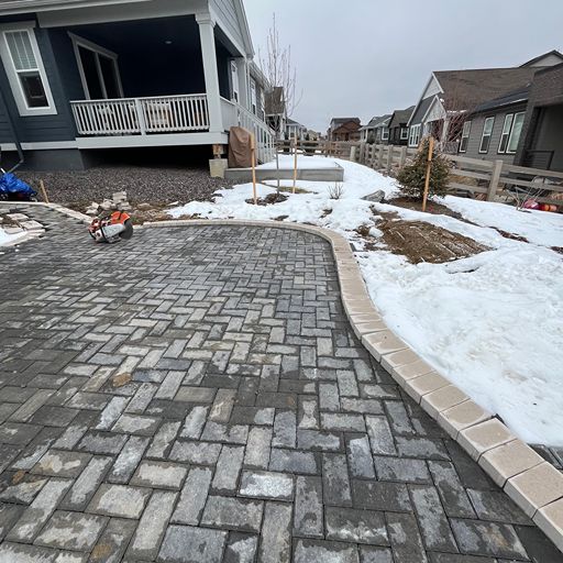 Paver banding detail — Littleton, Colorado