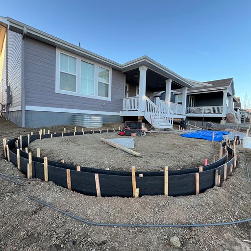 Concrete curbing forms being set — Littleton, Colorado