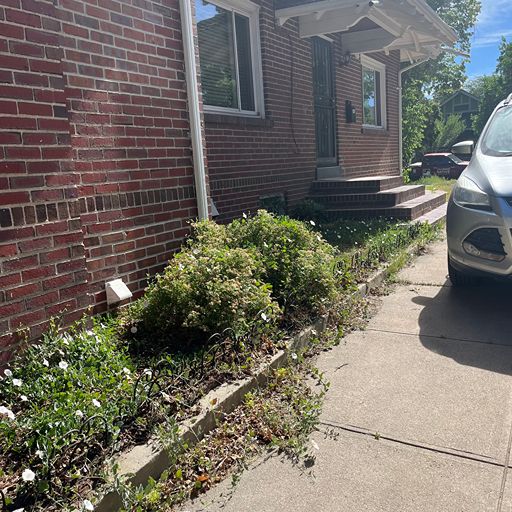 Front of home before concrete and landscape work — Denver, Colorado